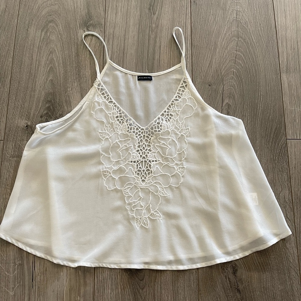 Brandy Melville lace detail top